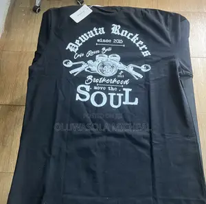Black Round Neck With Minimal Front Design and Back Design
