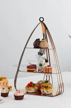 Stainless Triangle Food Stand Unique Design