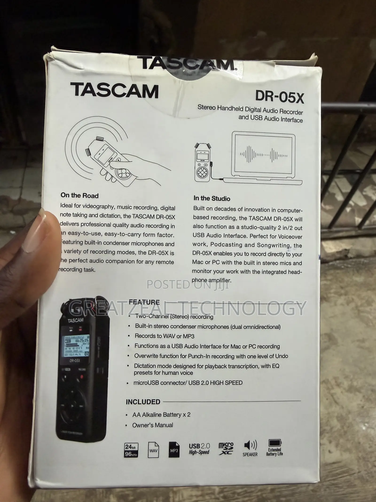 Stereo Handheld Digital Audio Recorder and Usb Audio Interface