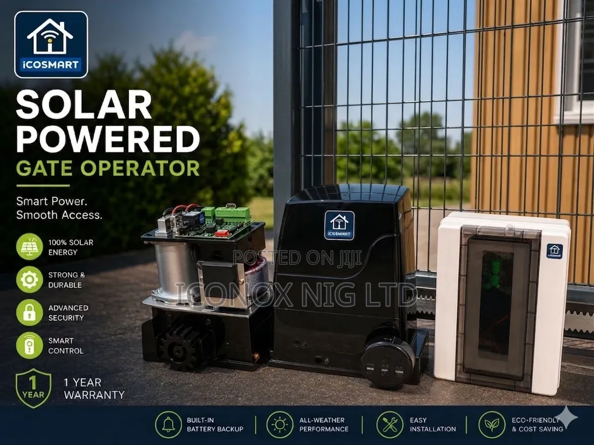 2000kg Icosmart Sliding Smart Gate Operator, Remote, App Wifi,Battery