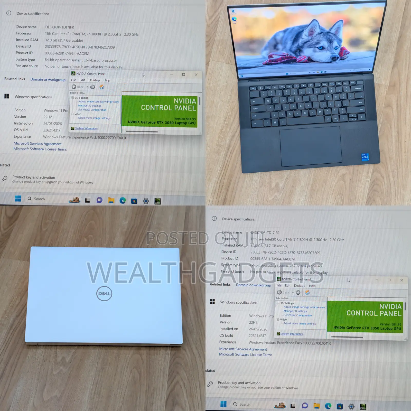 Laptop Dell XPS 15 9510 32GB Intel Core i7 SSD 512GB
