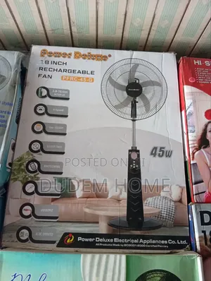 Power Deluxe Rechargeable Fan 18 Inches