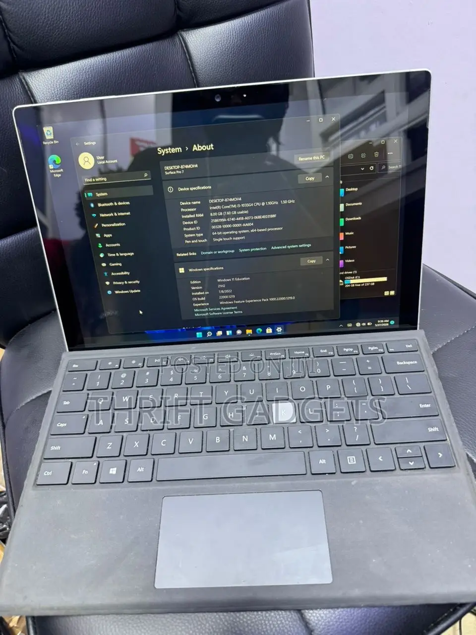Laptop Microsoft Surface Pro 7 8GB Intel Core i5 SSD 256GB