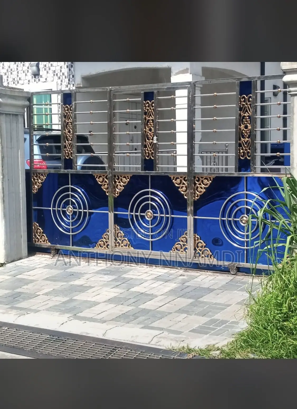 Stainless and Wrought Iron Gate