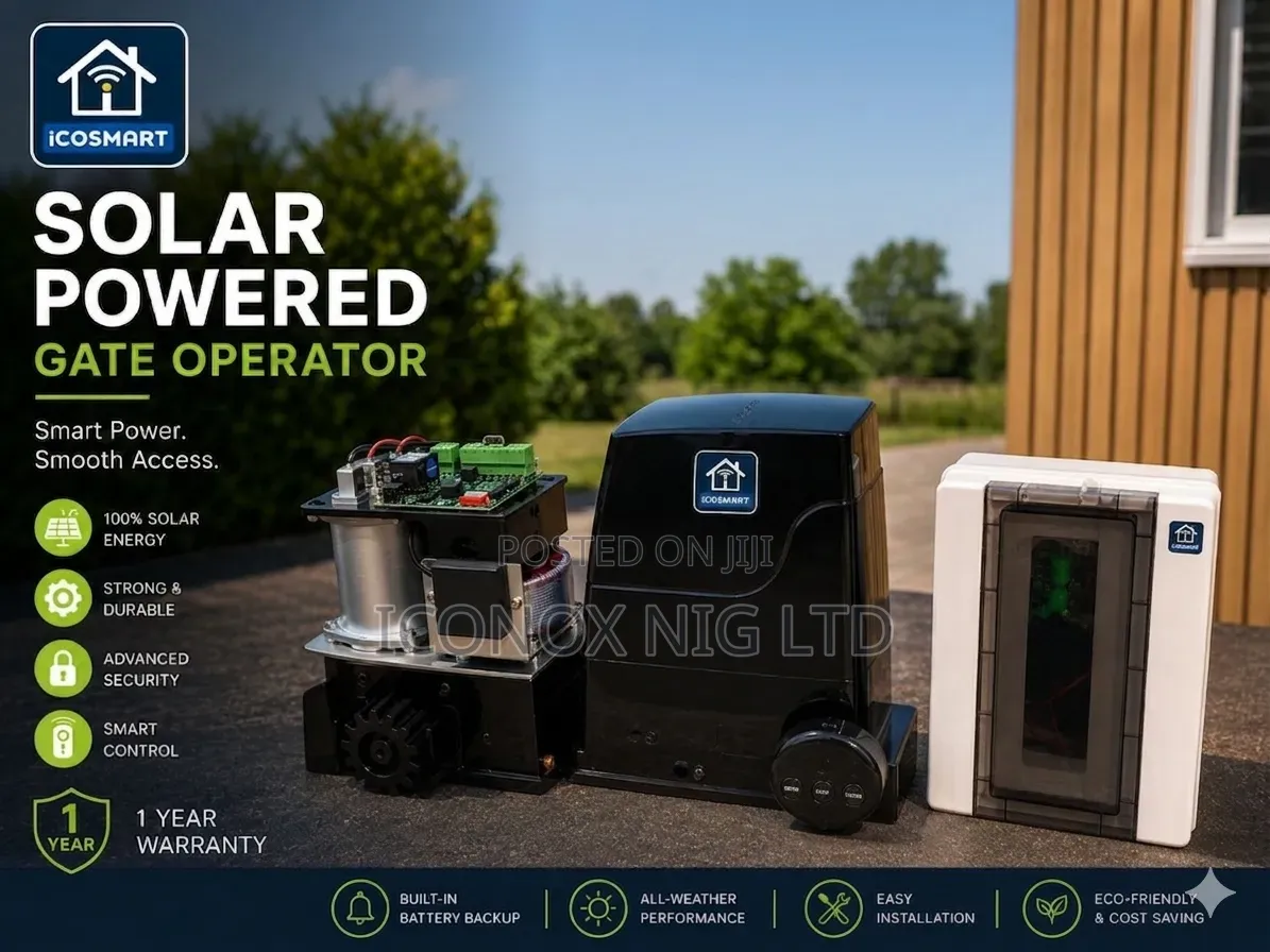 2000kg Icosmart Sliding Smart Gate Operator, Remote, App Wifi,Battery
