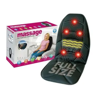 Full-Size Back Neck Massage Seat Topper With Soothing Heat