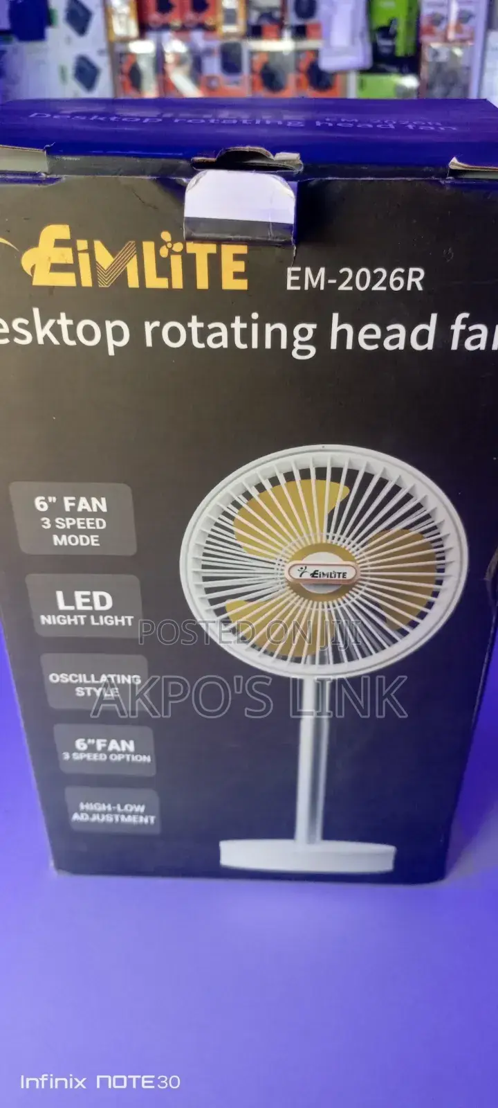 Desktop Rotating Headfan