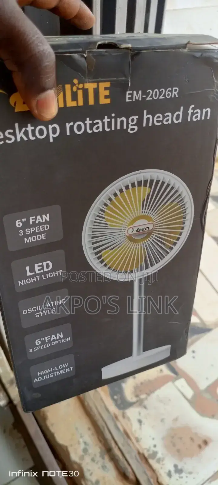 Desktop Rotating Headfan