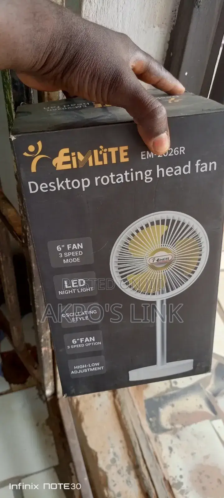 Desktop Rotating Headfan