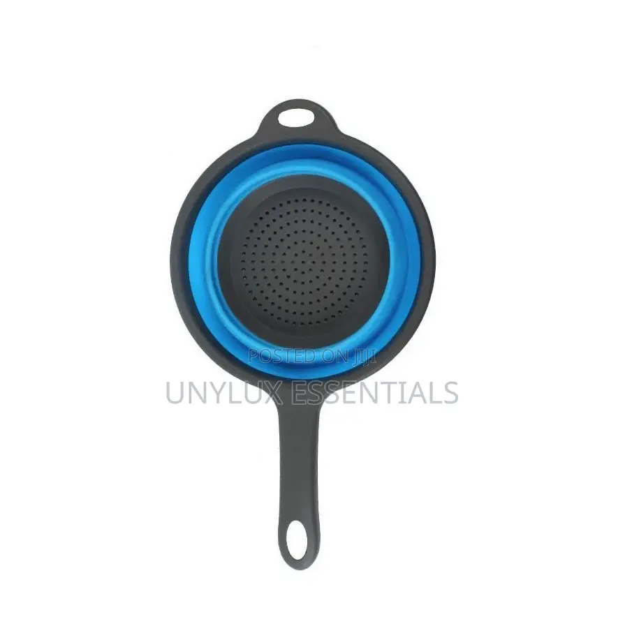 Collapsible Silicone Colander Drainer With Handle