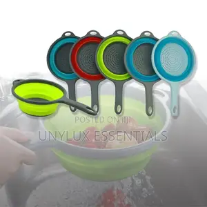 Collapsible Silicone Colander Drainer With Handle