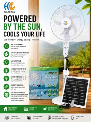 Hc Solar Rechargeable Fan