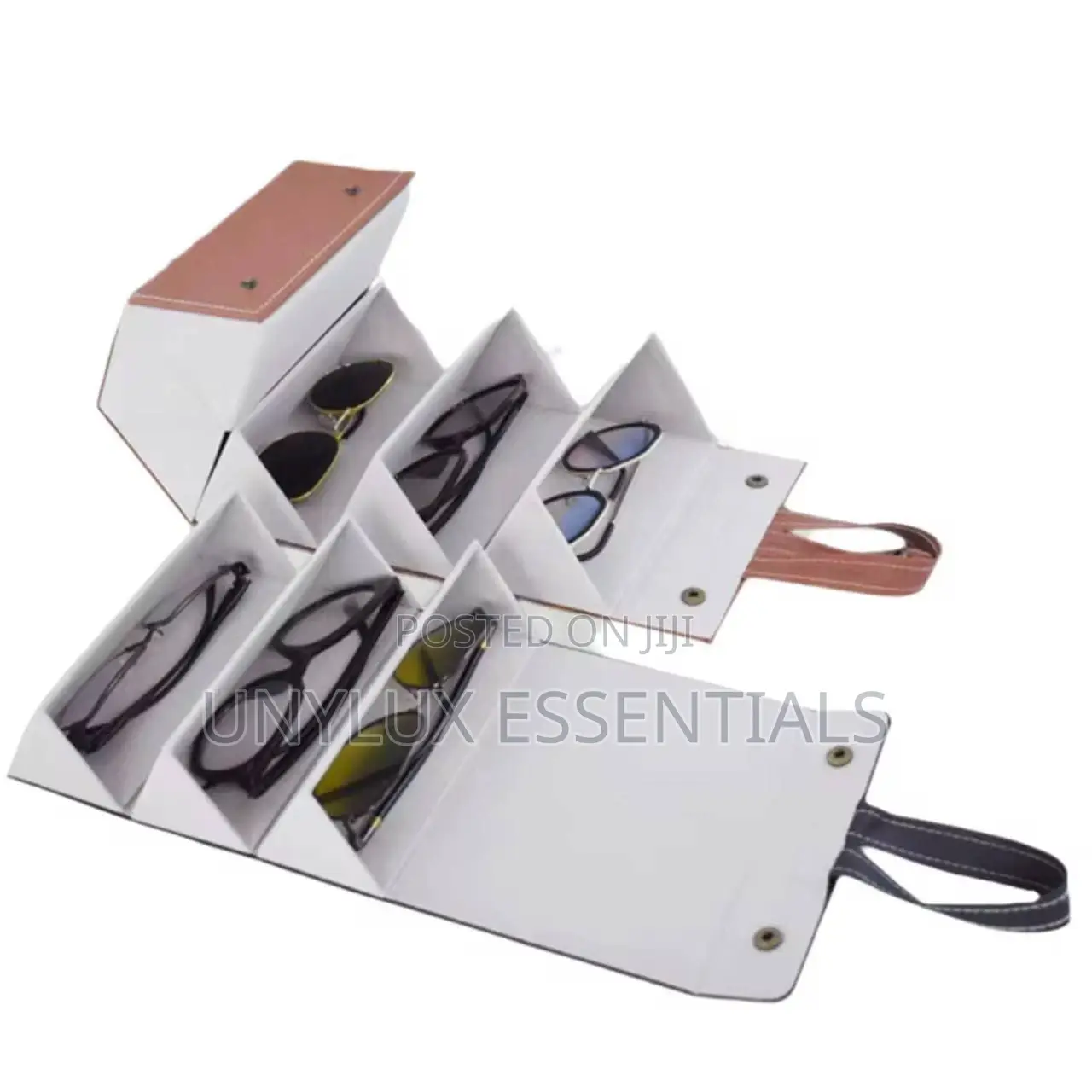 Leather Travel Glass Storage Case