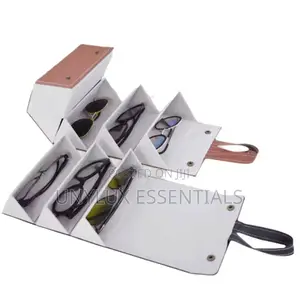 Leather Travel Glass Storage Case