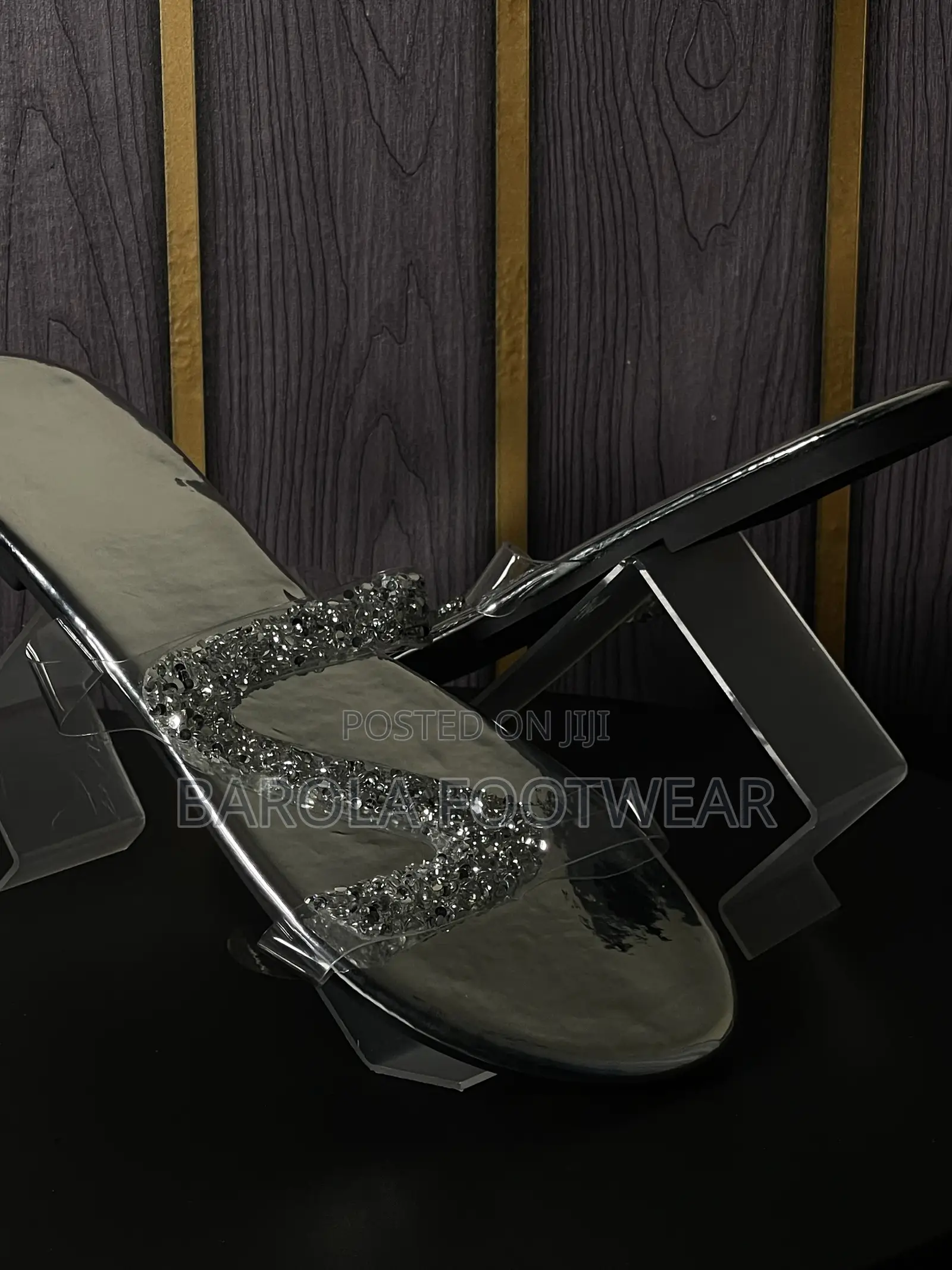 Size 43 Silver Sandal Slides