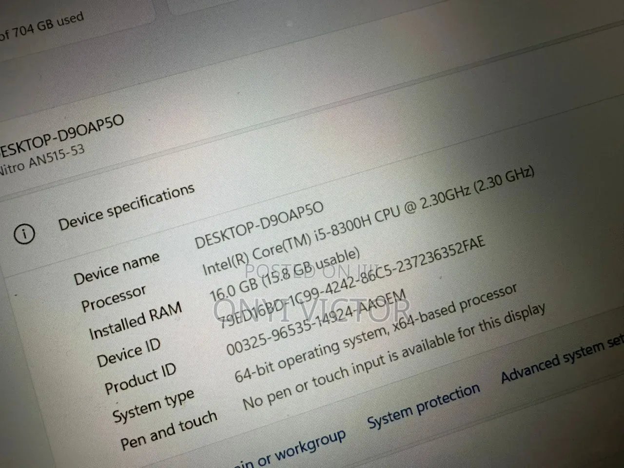Laptop Acer Nitro 5 16GB Intel Core i5 SSD 256GB