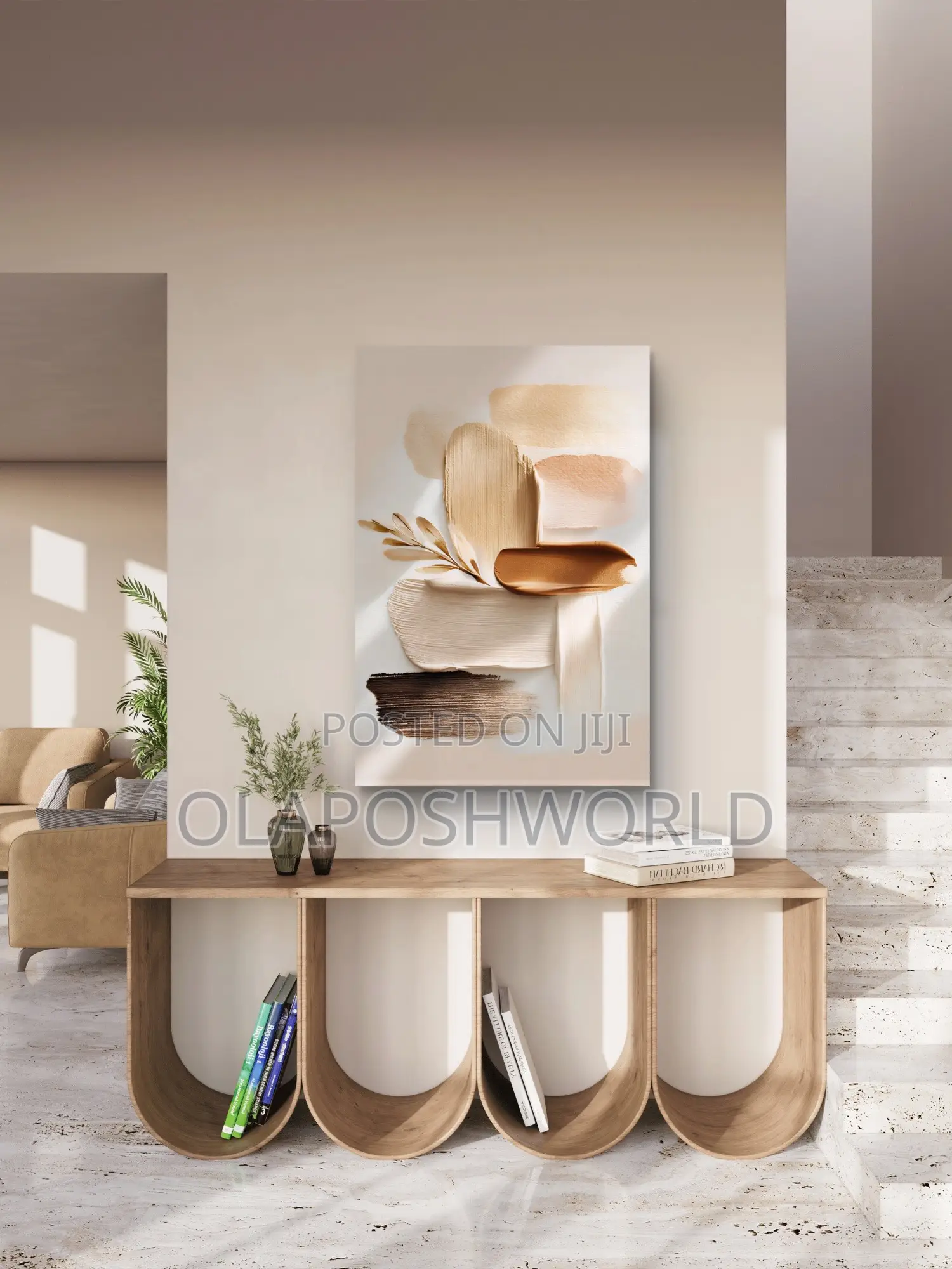 Beige Canvas Wall Art 1pcs Wall Art
