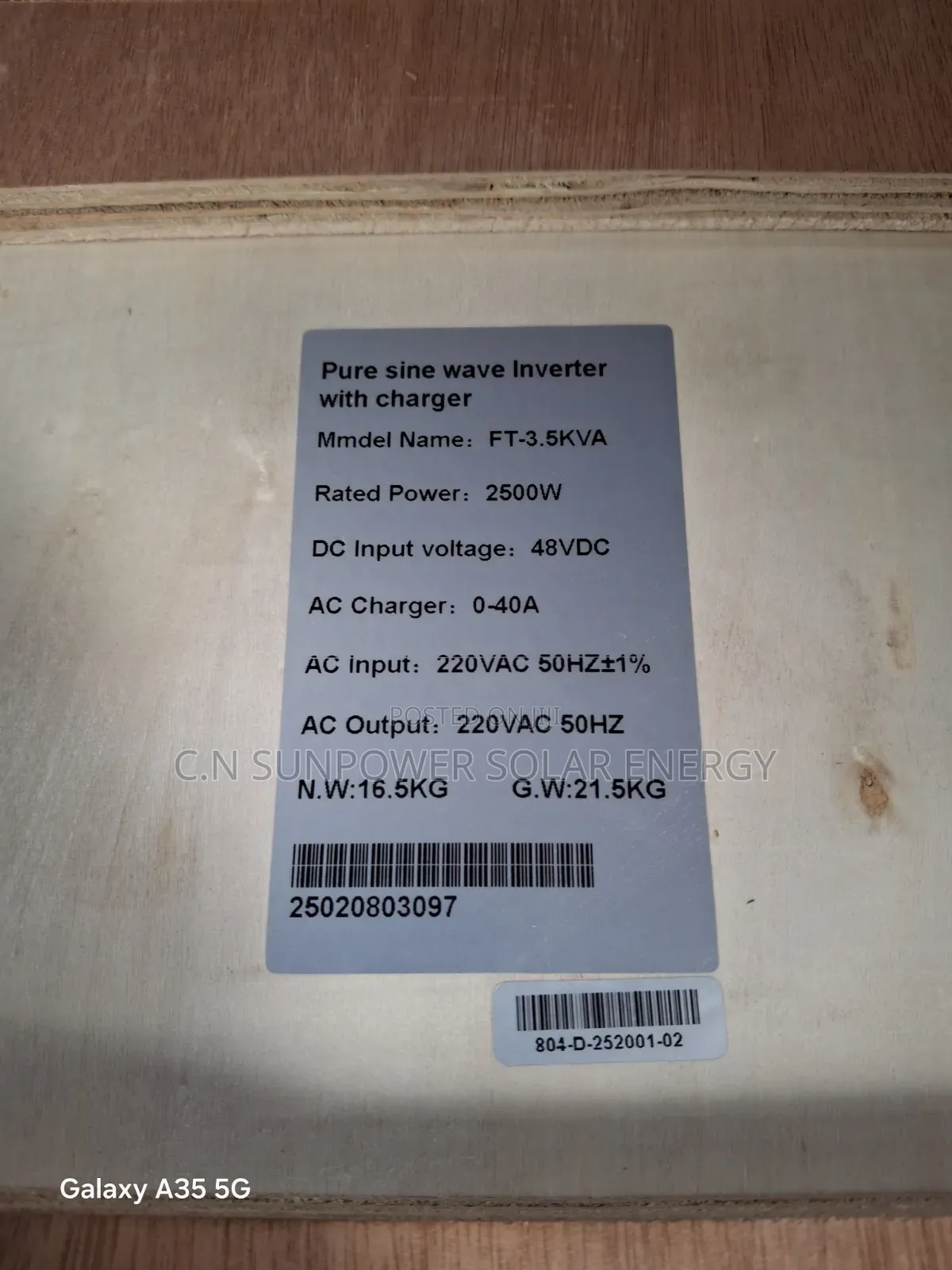 3.5kva/48v Diamond Solar Inverter
