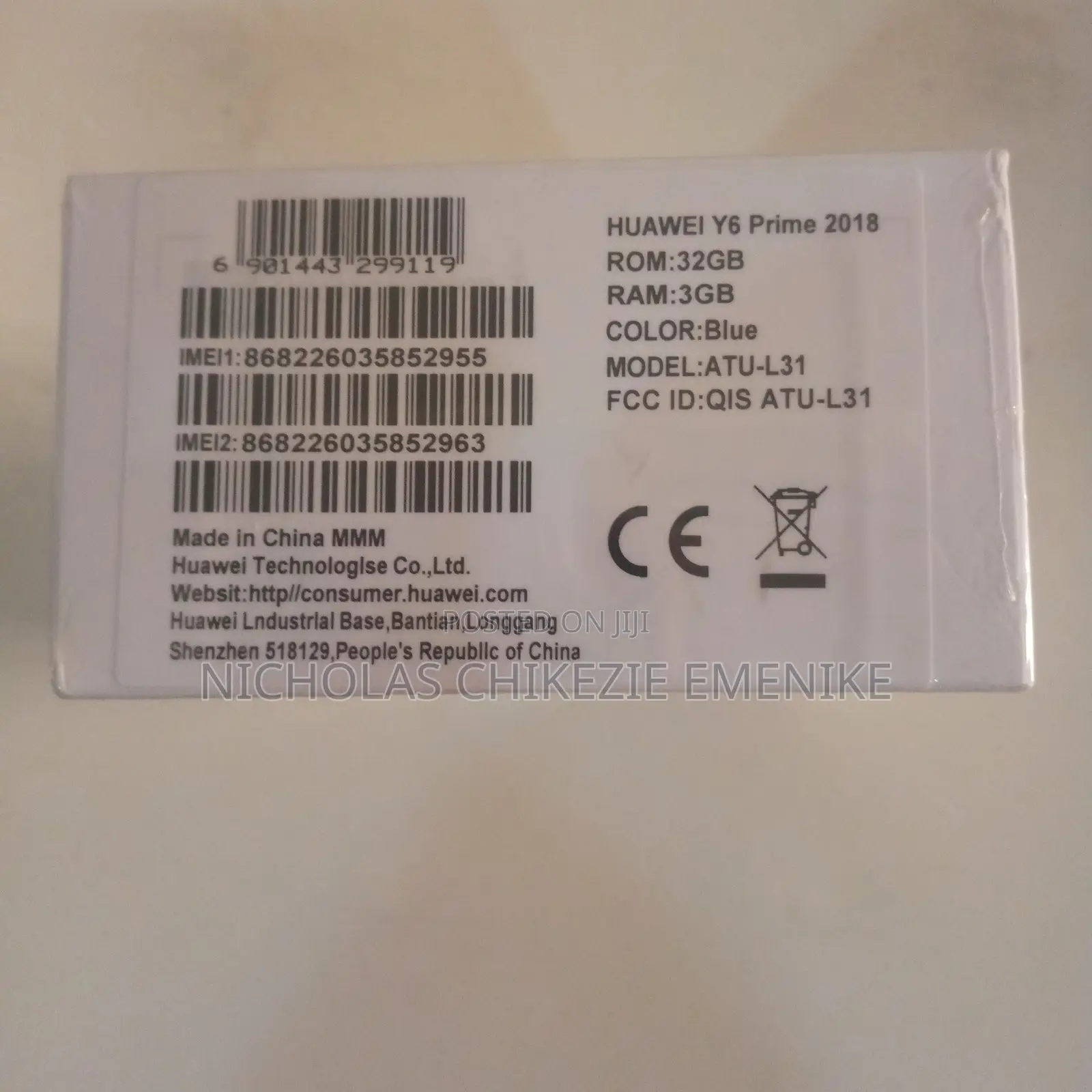 New Huawei Y6 2018 16 GB Blue