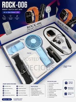 Rock 006 Smart Watch Gift Set