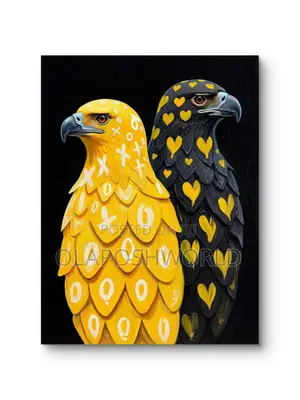 The Love Birds Canvas Wall Art