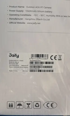Jaify 4mp Outdoor 4g Aov Dual-Lens Pt Camera S2-4gs-D2