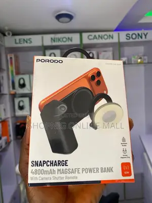 Porodo Snapcharge 4800mah Magsafe Powerbank With Camera Shutter Remote