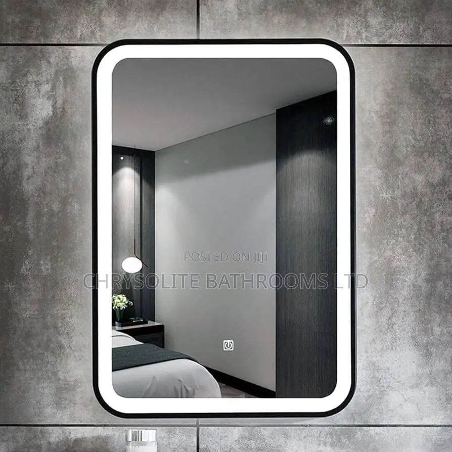 Black Frame Bevelled Edge Led Mirror