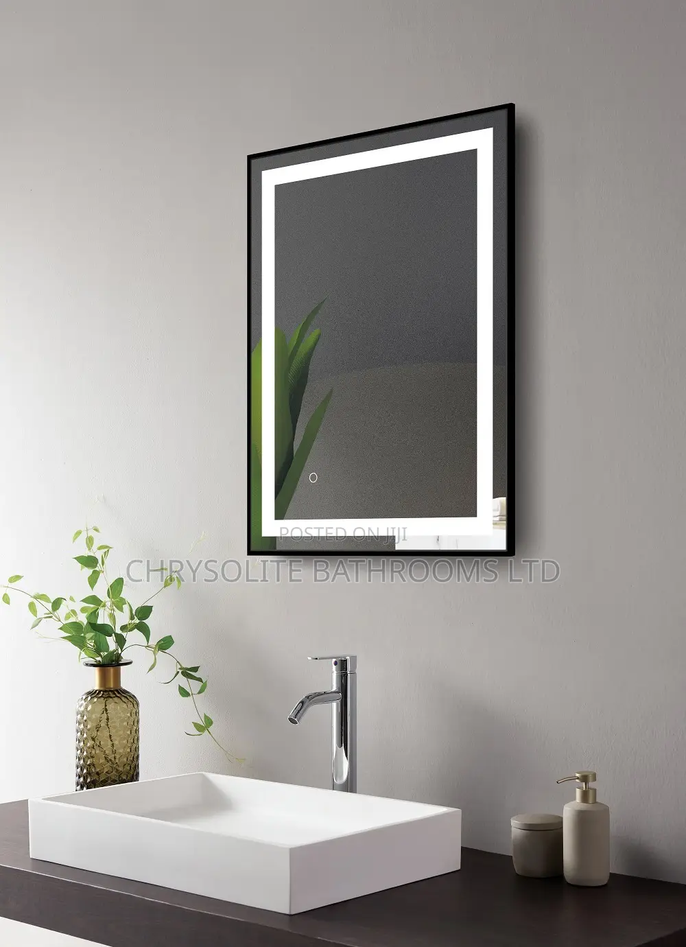 Black Frame Led Mirror
