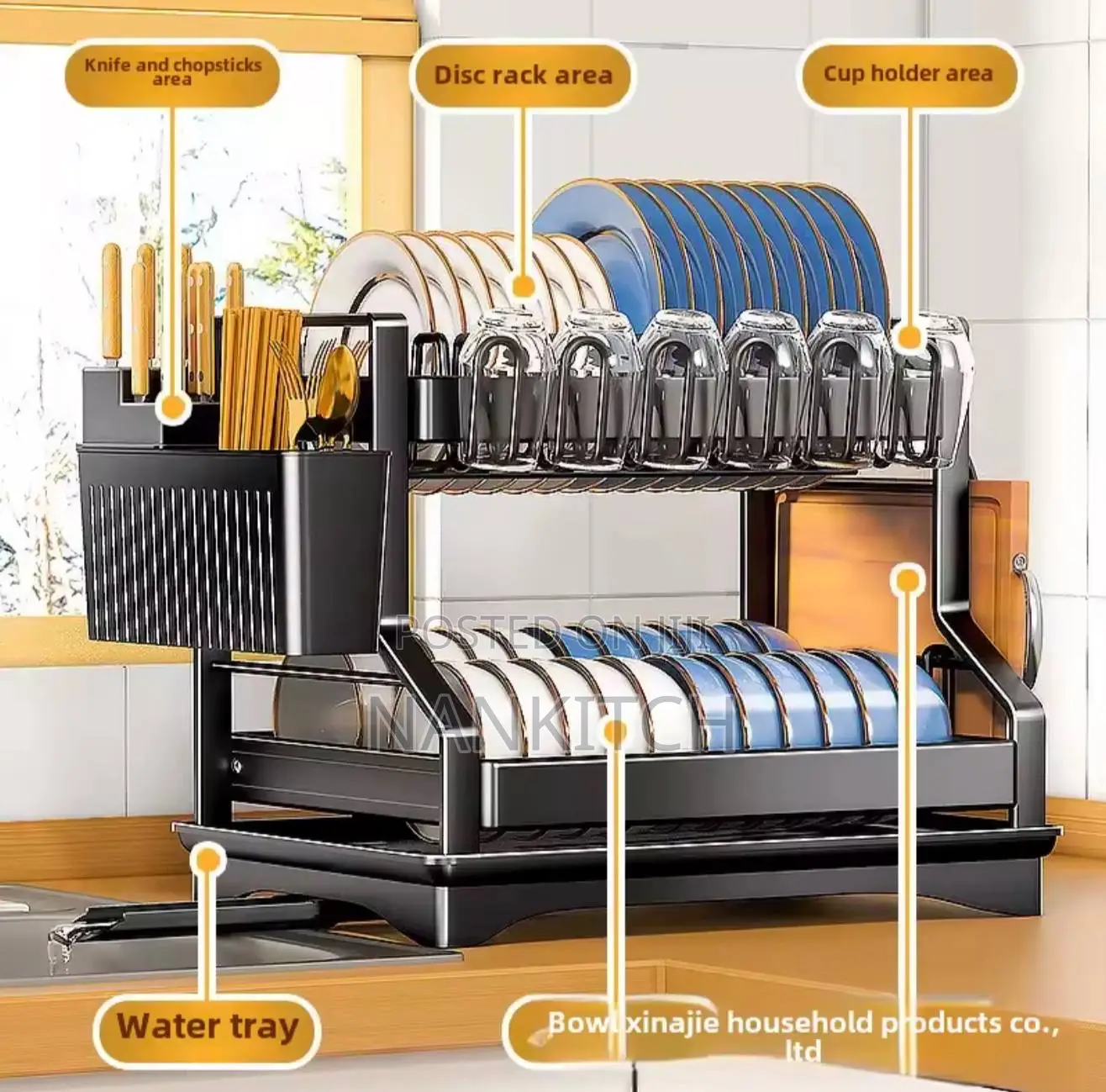 Multi-Functional Dish Drainer Kitchen Sink Organizer