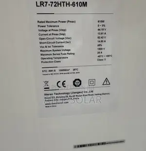 610w Longi Anti Shade Solar Panels