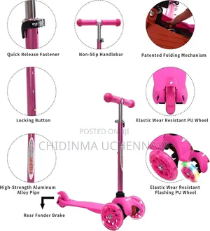 Adjustable Height Widened Pedals Kids Scooter