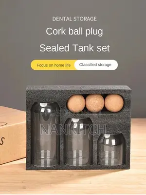3pcs/Set Glass Storage Jar