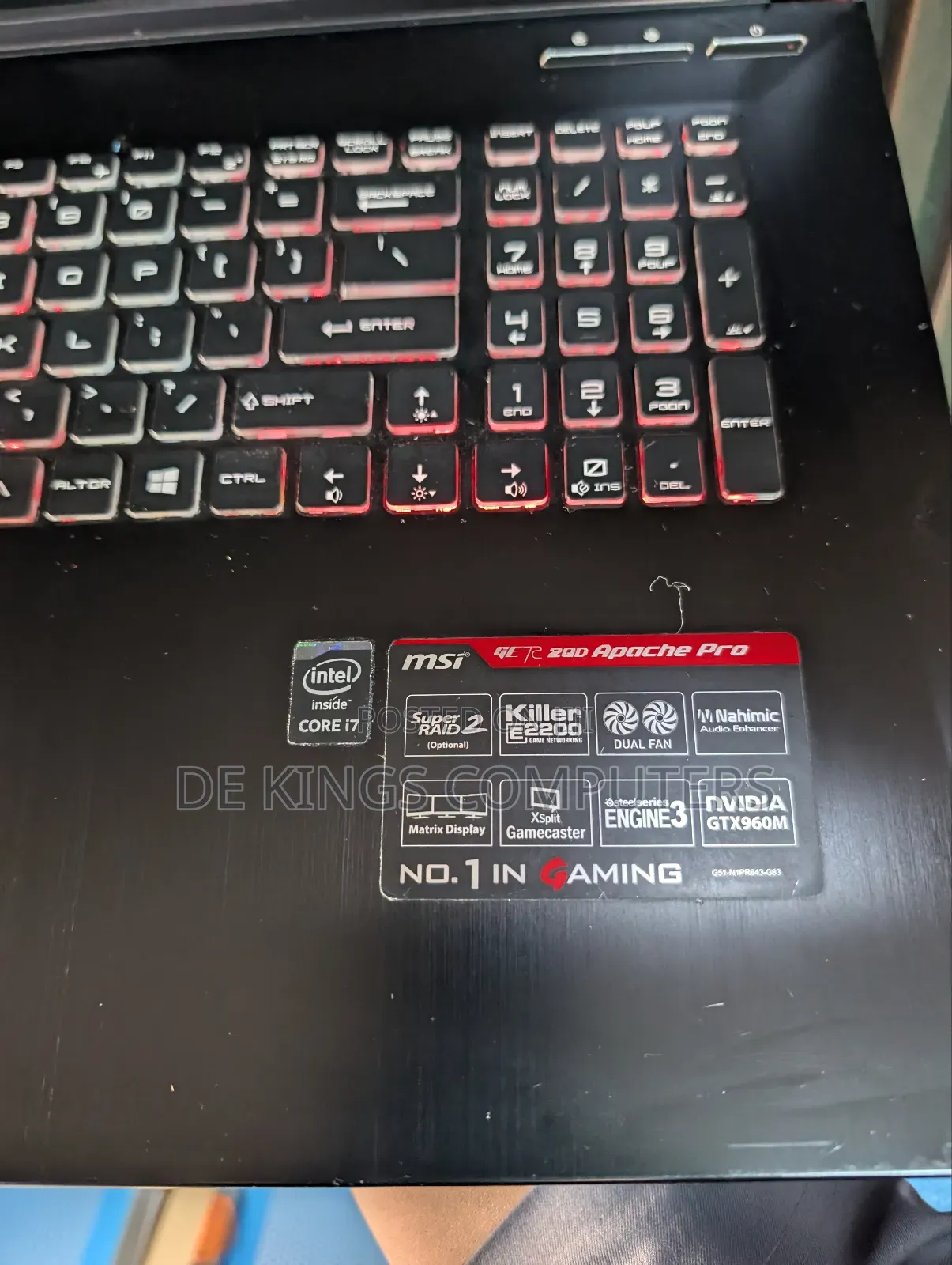 Laptop MSI GE62 2QE Apache 16GB Intel Core i7 SSD 256GB