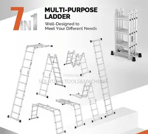 Foldable Multipurpose Aluminium Ladder 4*7- 8.3meters