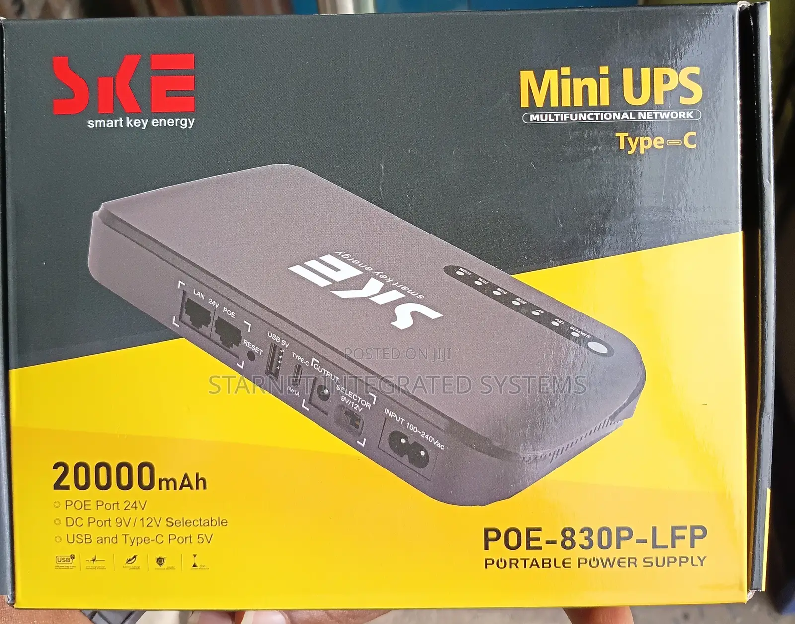 Ske 20000mah Mini Ups Power Bank for Router Devices
