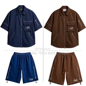 Zipped Oversized Shirt and Short