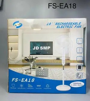 Rechargeable Solar Fan With Panel 18 Inch With Remote Control