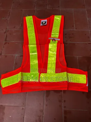 High-Visibility, Mesh Reflective Safety Vests in Orange.