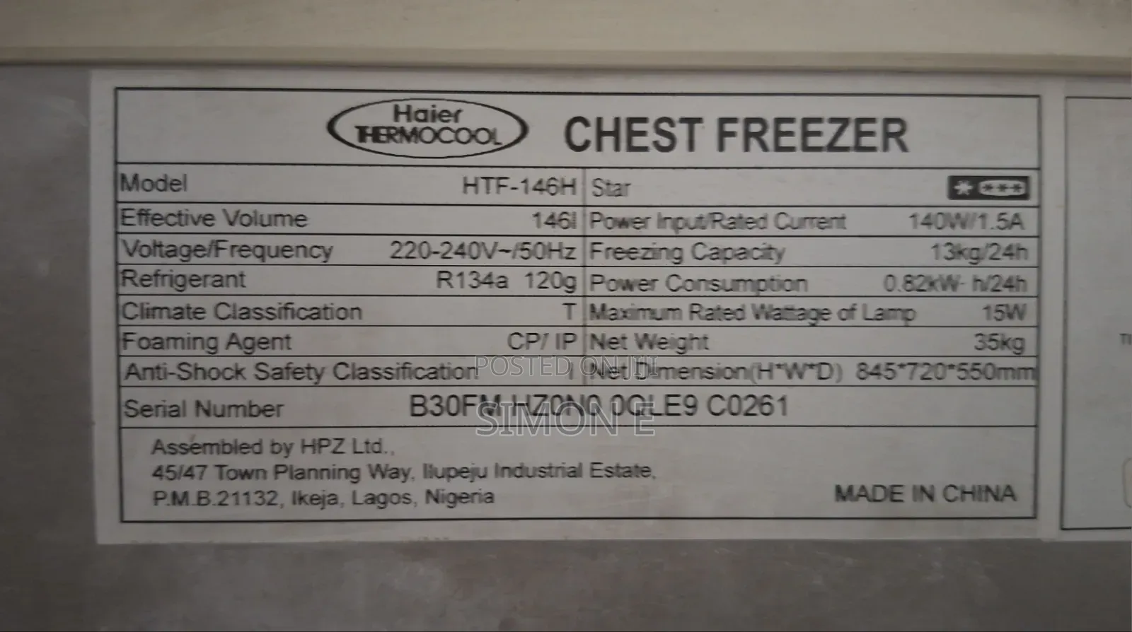 Haier Thermocool Freezer and Fridge
