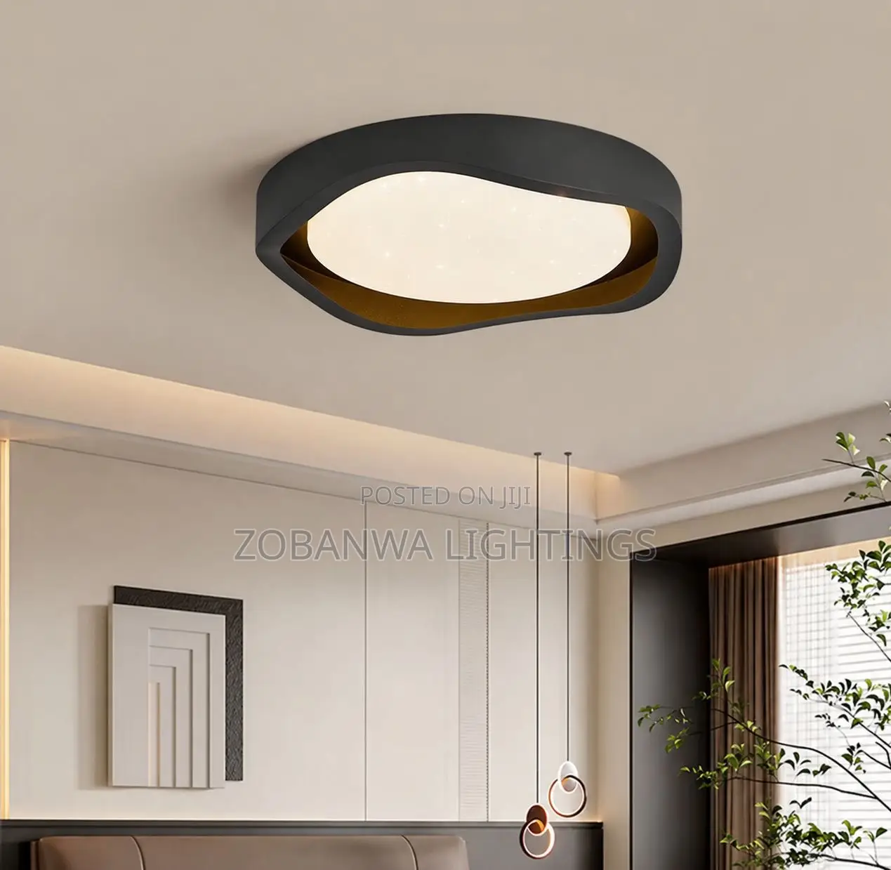 Moderm Wood Grain Ceiling Led Light Nordic Iron Ultra-Thin Round Lam