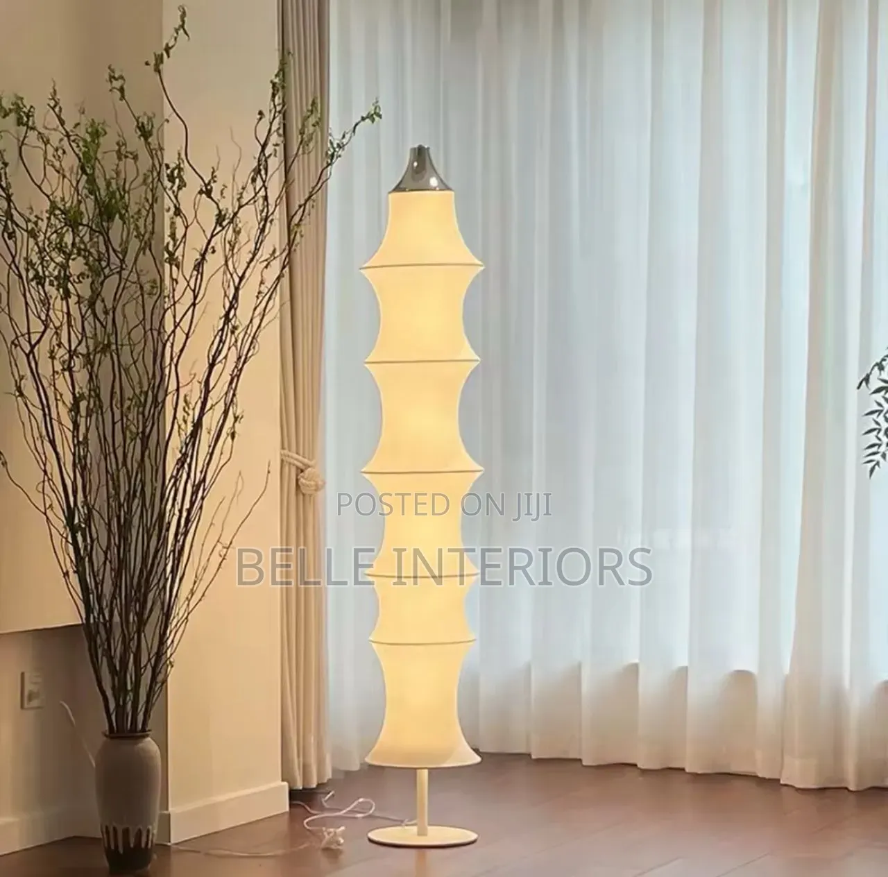 Wabi Sabi Style Silk Floor Lamp Nordic