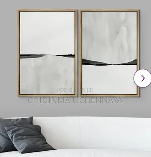 Modern Abstract Geometric Canvas Wall Art Print