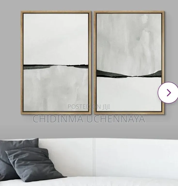 Modern Abstract Geometric Canvas Wall Art Print