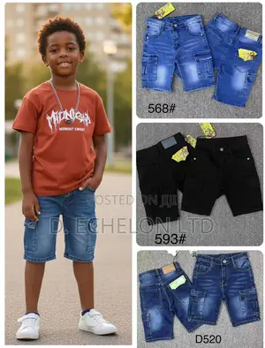 Wholesales >Kids Cargo Jean Shorts Bag(50pcs Mix Colors) #450,000