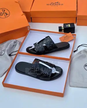 Original Hermes Leather Slippers Pam