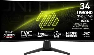Msi Mag 346cq 34-Inch 3440 X 1440 (Uwqhd) Gaming Monitor 180hz