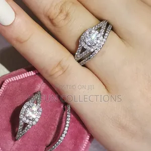 Zirconia High Quality Silver Female Wedding Rings
