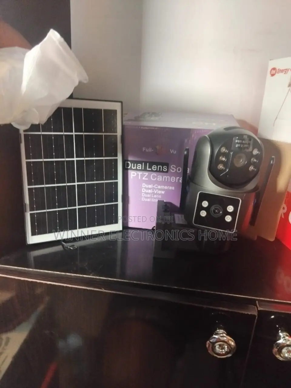 Poly Vision Dual Lens Solar PTZ CCTV Camera 8mp