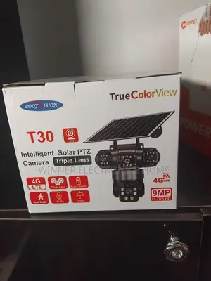 T30 Intelligent Solar PTZ CCTV Camera Triple Lens